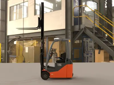 Forklift Rigged 3D model