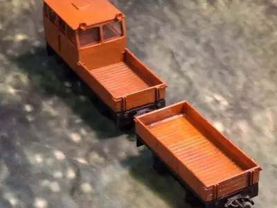 Motorized Draisine WMC 1-87 H0e750mm resin 3D print model