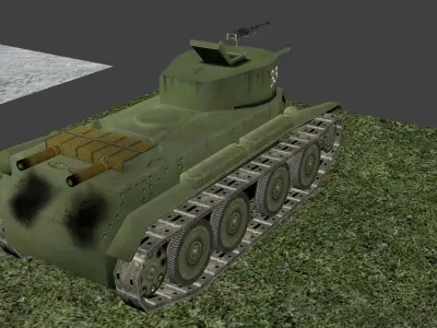 BT-7 - Summer and  Winter camoflauge Low-poly 3D model