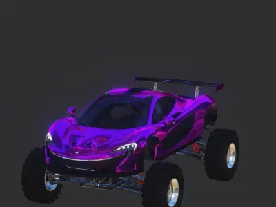 Monster McLaren Free low-poly 3D model