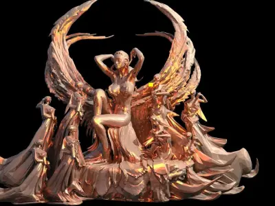 Dantes Inferno Ghost Throne statue 5  3D model