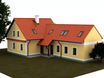 house with tree Free 3D model