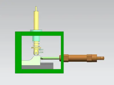 cam arbitrary variable speed linear mechanism motion simulation 3D model