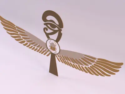 Egyptian Symbols - 014 Low-poly 3D model