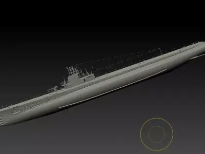American submarine Gato 3D model
