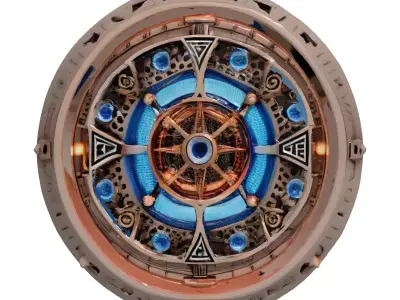 Elaborate SciFi Steampunk Mechanism 3D model