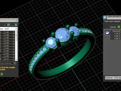 Jewelry Ring 3D print model 43