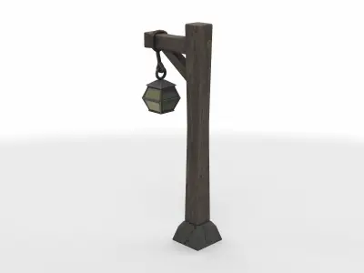 old lamp post 02  3D model