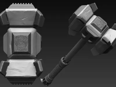Battle Hammer 3D model buy