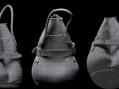 two bags Low-poly 3D model