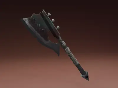 Survivalists axe PBR Low-Poly Game READY -6 Low-poly 3D model