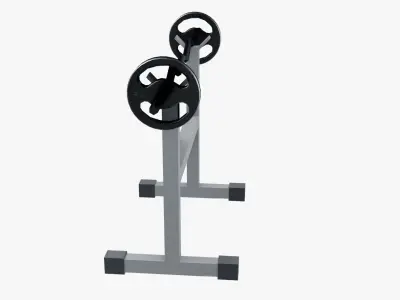 Easel Stand Curl Rod Low-poly 3D model
