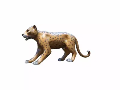 A Wild Jaguar Live  The Forest 3d Render 3D model purchase