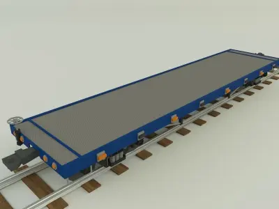 train freight wagon 3D model
