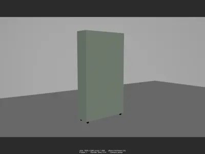 Cabinet 02 Low-poly 3D model