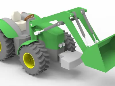 Heavy Equipment - tractor 3D model