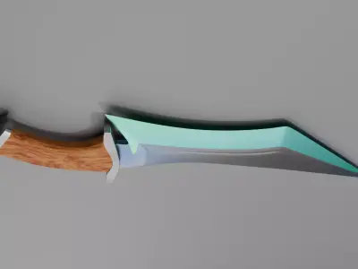 Stylized Dagger high poly  3D model