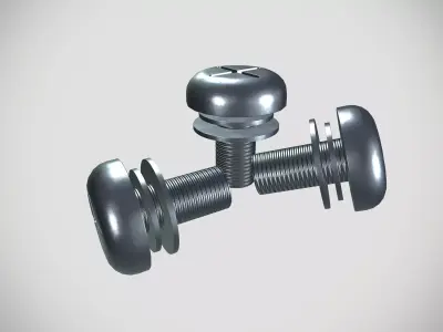 Screw Low-poly 3D model buy
