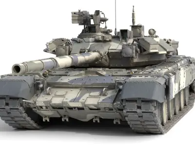 T90 A Tank Low-poly 3D model
