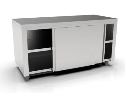 Worktable with Sliding Door  -  Ready to Manufacture 3D model