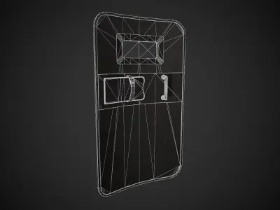 Riot Shield Low-poly 3D model buy