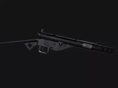Sten Submachine Gun Low-poly 3D model purchase