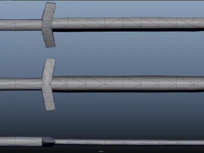Rusty sword Free low-poly 3D model