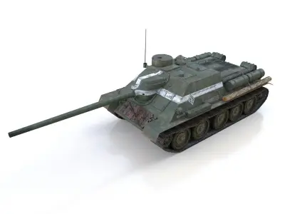 SU-100 - 22 - Soviet Tank Destroyer  3D model