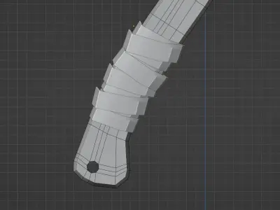 Viking Axe Low-poly 3D model 20