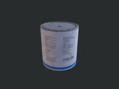 Paint Can Quart Low-poly 3D model
