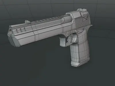 Desert Eagle Pistol Low-poly 3D model buy