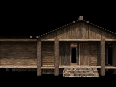 Medieval Houses 24- 4K Textures Game Ready Low-poly 3D model
