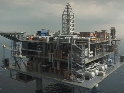 oil platform 3D model order