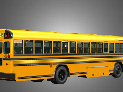 Blue Bird School Bus - 60 Passenger 3D model