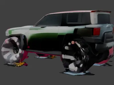 AI generated suv sketch model Free 3D model