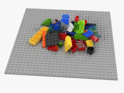 Random Lego Bricks 3D model