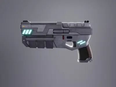 Futurist gun 3D model