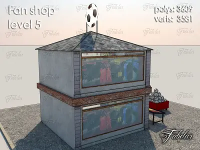 Fan Shop Low-poly 3D model get