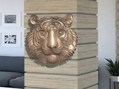 TIGER PENDANT FOR DECORATION CNC 3DPRINTING Free 3D print model