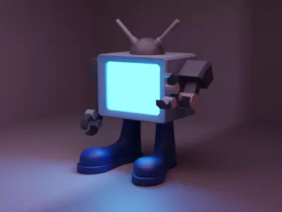 Classic TVBOT TV Robo AI Low-poly 3D model