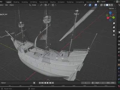 Mid Poly Shipe 3D model
