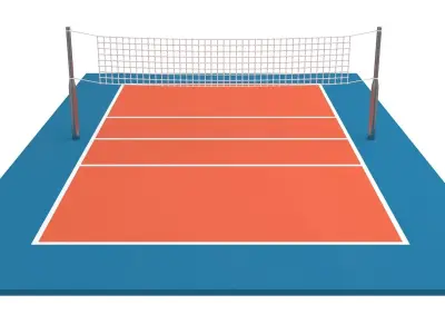 Volleyball Court 04 3D model