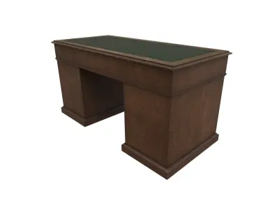 Vintage Desk Low-poly 3D model