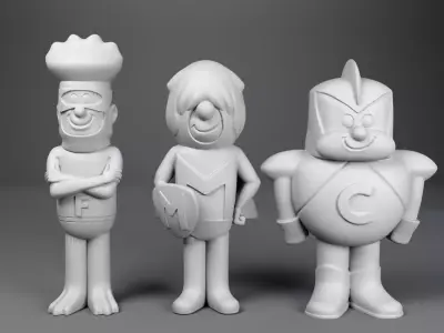 The Impossibles Heroes and Impossimobile - 1966 Hanna-Barbera 3D print model
