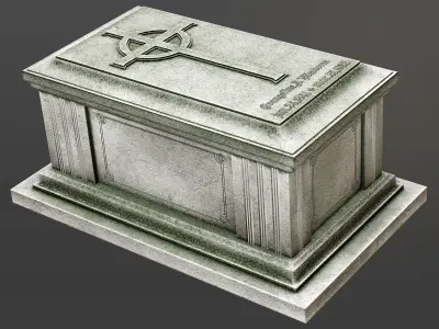Chest Tomb 2 Low-poly 3D model