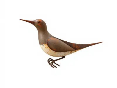 Stylized Bird Sculpture Model Pack Low-poly 3D model