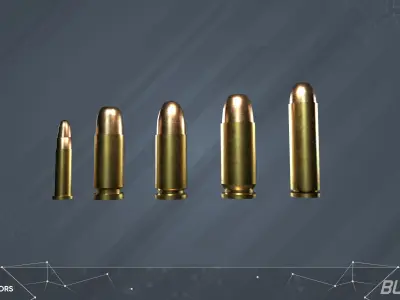 Game ready - Bullets pack Low-poly 3D model