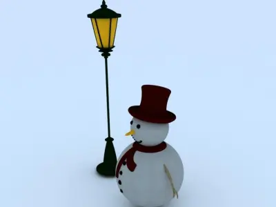 Snowman 3D model buy