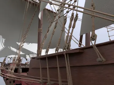 Frigate Low-poly 3D model purchase