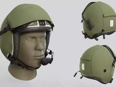 Gentex HGU-84P Rotary Wing Helmet Low-poly 3D model